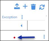 exception reset indicator